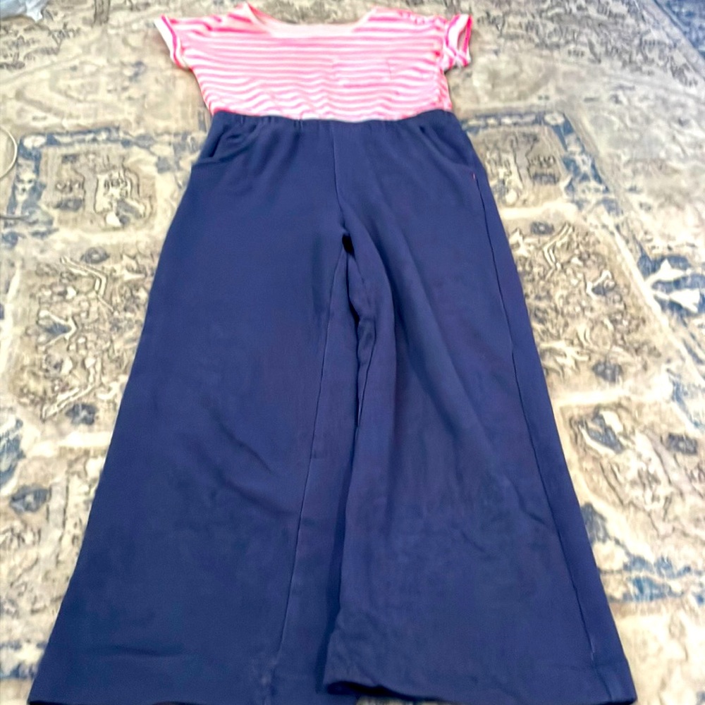 Cat and Jack girls button up sleeve jumpsuit size Medium (7/8)